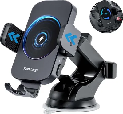 Produktbild von Handyhalterung Auto mit 15W Kabellosem Ladegerät, Qi Wireless Charger, Kfz Halterung, Schnellladung