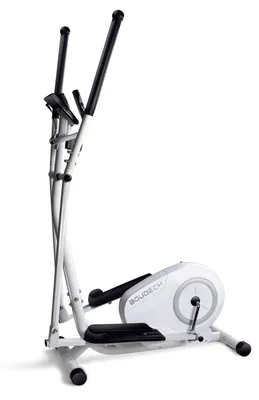 Immagine prodotto di BOUDECH - BOOST 5000 - Bici cyclette ellittica cross trainer bidirezionale con volano da 5kg ultra silenzioso, resistenza magnetica regolabile su 8 livelli e design con doppia impugnatura e cardiofrequenzimetro. Bianco