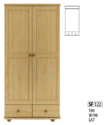 Produktbild von Holz Kleiderschrank Schrank Garderobe Schlafzimmer Vollholz Möbel Holz Schränke