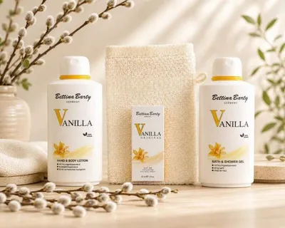 Produktbild von Bettina Barty Vanilla Geschenkset – Duschgel, Bodylotion, EDT & Waschhandschuh