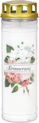 Produktbild von Ewiglicht mit Deckel Rose, Motiv "In Erinnerung"