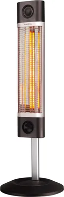 Produktbild von Terrassenheizung, stehend - 1800 W, Infrarot-Heizstrahler aus Kohlefaser - Schwarz - Für Innen- und geschlossene Räume
