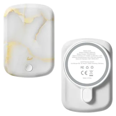 Imagen del producto de LAUT L_PCH_WM LAUT POWER CHARGE White Marble Powerbank comp.with MagSafe