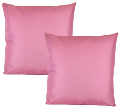 Produktbild von JACK 2er Set 50x50cm Outdoor Kissenhülle Kissenbezug Wasserfest Sitzkissen Lounge Kissen Garten Stuhl Lotus Effekt, Farbe:Weinrose