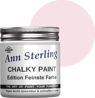 Produktbild von Ann Sterling Kreidefarbe Shabby Chic Farbe: 250ml. Lack Chalky Paint - Rosa Romantica