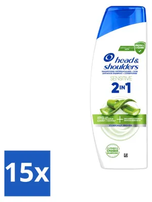 Produktbild von 15 x Head & Shoulders 2-in-1 Anti-Schuppen Shampoo Sensitive - 300 ml - Vorteilspackung - 15 Stücke