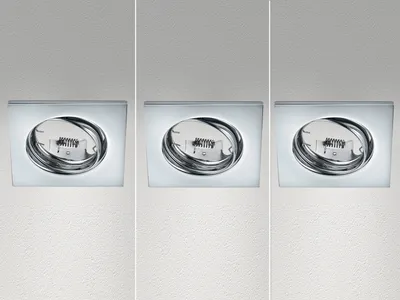 Produktbild von Trio Einbauleuchten 3er Set Jura 8 x 8 cm Silber Chrom