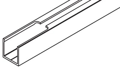 Produktbild von Hawa Laufschiene Porta 60/100 Alu eloxiert mit Montageöffnun