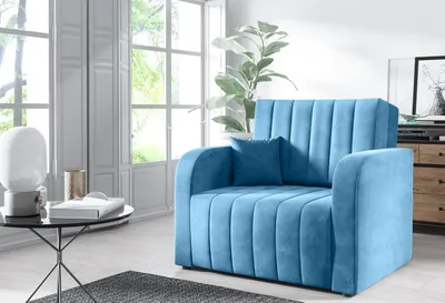 Produktbild von LIKMA Türkis 1 Sitzer Sofa Klein Otto 105x90x100 cm Einzelsessel Velvet Komplett Montiert Schlafsessel Klappbett Sessel mit Schlaffunktion