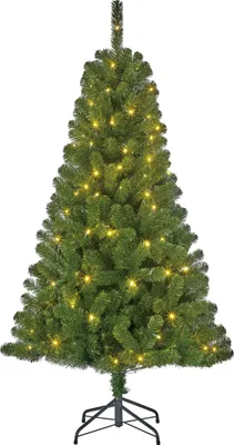 Produktbild von Black Box Trees Charlton Künstlicher Weihnachtsbaum mit LED-Beleuchtung - H155 cm - Grün