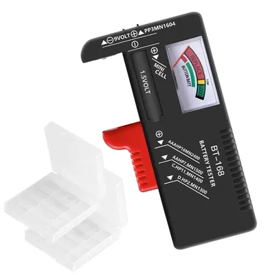 Productafbeelding van Accutester met analoog display voor knoopcellen en 9V