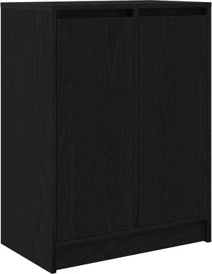 Image de Buffet chêne noir 57x34x76 cm bois d'ingénierie