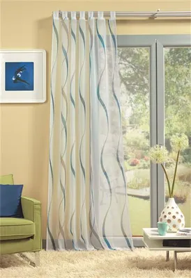 Produktbild von Home Wohnideen Schlaufenschal, Schlaufenschal Voile Bedruckt 1 teilig 245 x 140 cm Blau