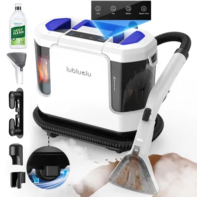 Obrázok produktu pre Čistiaci prístroj na čalúnenie Lubluelu V11 s funkciou pary, 30 kPa, 1900 W, 4 režimy, dotykový displej, dvojitá nádrž (1,9 L / 1,1 L) určený na čistenie automobilových sedadiel, vrátane príslušenstva a čistiaceho prostriedku