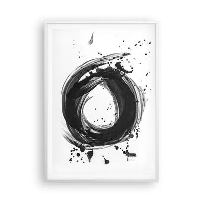 Produktbild von Gerahmtes Poster - Weißer Rahmen - Abstraktion Rad Aquarell - 70x100 cm - Wand Bild - Wanddeko - Wandbilder - Kunstposter - Wandposter - Bilderrahmen - Bilder - Kunstdruck - P2WPA70x100-4371