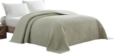 Produktbild von Famanu Chenille Sprei - Baumwolldecke - 203 x 274 cm - Grau