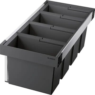 Image de BLANCO FLEXON II 90/4 Système de tri des déchets Tiroir frontal / Plastique / Anthracite / 3x19 & 16 litres