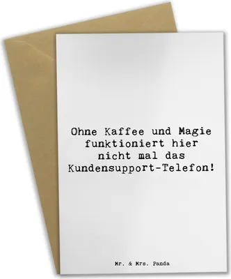 Produktbild von Mr. & Mrs. Panda Glückwunschkarte Spruch Kundensupport Magie - Weiß - Geschenk, hochzeitskarten, Beruf, osterkarte, Kundenservice, weihnachtskarten, Support, Grußkarte