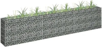Produktbild von The Living Store Gabionen-Hochbeet Verzinkter Stahl 270×30×60 cm