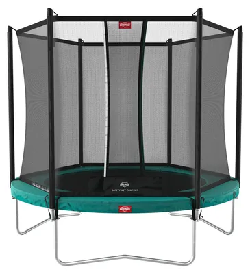 Produktbild von BERG Trampolin Favorit Regular 330 + Sicherheitsnetz Comfort Stahlrahmen Grün