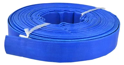 Produktbild von Garronda PVC Flachschlauch 1 Zoll 20 m Druckschlauch 2 bar PVC Layflat-Schlauch Wasserförderschlauch Bewässerung Wassertransport Garten Entwässerung GD-0235 Blau