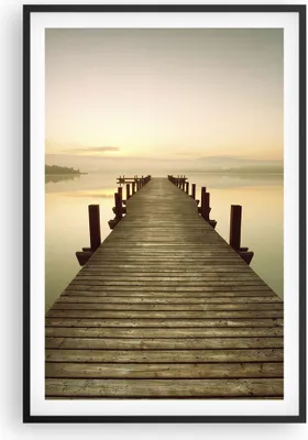 Produktbild von Gerahmtes Poster - Schwarzer Rahmen - Brücke See - 61x91,5 cm - Wand Bild - Wanddeko - Wandbilder - Kunstposter - Wandposter - Bilderrahmen - Bilder - Kunstdruck - Wandbild - P2BPA61x91-3625