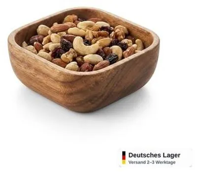 Produktbild von Holzschale 12,5x4,5cm rund Akazienholz Servierschale Snackschale