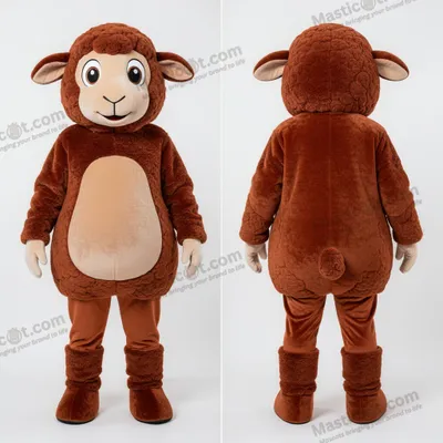 Produktbild von Rust-oranger MASTICOT kuscheliger Merino-Schaf-Maskottchen