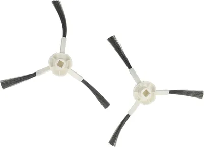 Produktbild von vhbw 2x Seitenbürste kompatibel mit Xiaomi S20+ Saugroboter - Reinigungsbürsten Set, weiß / grau