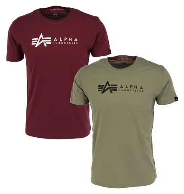 Zdjęcie produktu dla Koszulka męska ALPHA INDUSTRIES ALPHA LABEL T 2 PACK