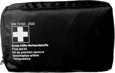 Produktbild von KFZ-Verbandtasche | kompakt | DIN 13164:2022 | Schwarz