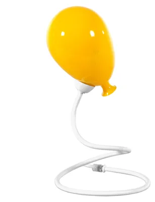 Image de Lampe de chevet pour chambre d'enfant, en métal blanc et verre orange, avec ampoule LED incluse