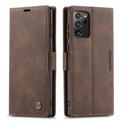 Obrázek produktu pro Galaxy Note 20 Ultra Pouzdro, RetroPolyuretanKožené Pouzdro, Kapsy na Karty, Magnetické Uzavírání, Pouzdro s Funkcí Stojánku pro Samsung Galaxy Note 20 Ultra Káva