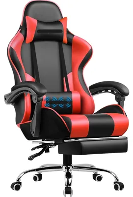 Obrázok produktu pre Herná stolička - Kancelárska stolička - Masážna stolička - Ergonomická stolička - Opierka nôh - Funkcia masáže