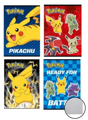 Produktbild von Notizbuch A5 32k Karo laminiert Pokemon