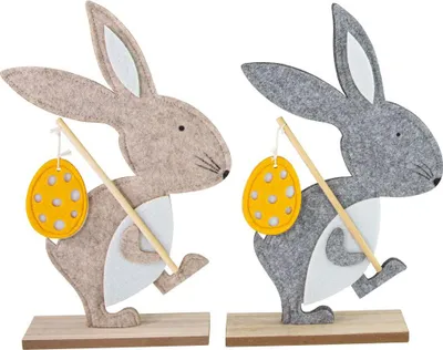 Produktbild von Riffelmacher Hase Wandersmann mit Ei 19 x 5 x 30 cm
