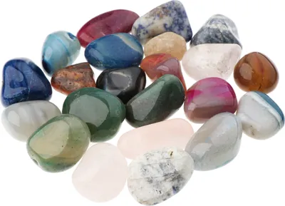 Produktbild von NKlaus 500g Trommelsteine Multi Mix 30 - 35 mm Heilsteine Edelsteine Schmuckstein Deko 14703
