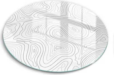 Produktbild von Glasschneideplatte - Herdabdeckplatte - fi40 cm -Schneidebrett - Spritzschutz - Abstraktionsformen