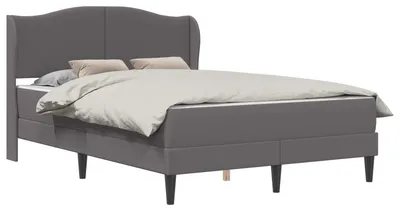 Immagine prodotto di vidaXL Struttura letto con testiera Grigio 140 x 190 cm Pelle finta