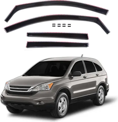 Produktbild von J&J AUTOMOTIVE | GP Windabweiser Für Honda CR-V 2006-2013 4tlg, GP Regenabweiser, Schwarz, Getönt, Aerodynamisch, Einfache Montage, Befeistigung mit Clips