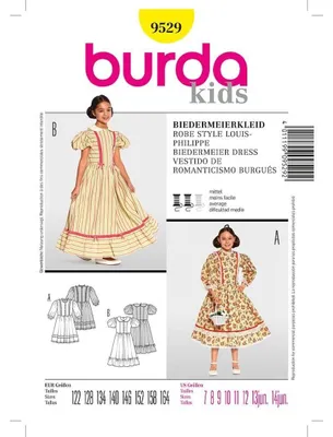 Productafbeelding van Burda Patroon 9529: Jurk in Louis Philippe stijl