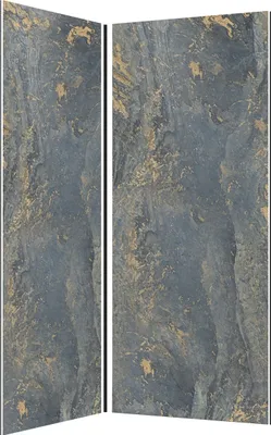 Image de Pack de 2 Panneaux Muraux Pierre Venus 90+90x210 cm avec Profilés NOIR MAT - STONE'IT