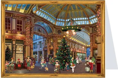 Produktbild von Postkarten-Adventskalender "Christmas Shopping"