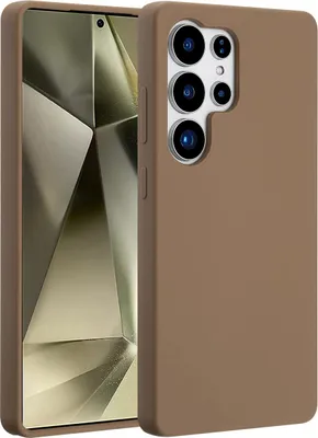 Immagine prodotto di Custodia in silicone liquido Accezz con MagSafe Samsung Galaxy S25 Ultra - Marrone chiaro