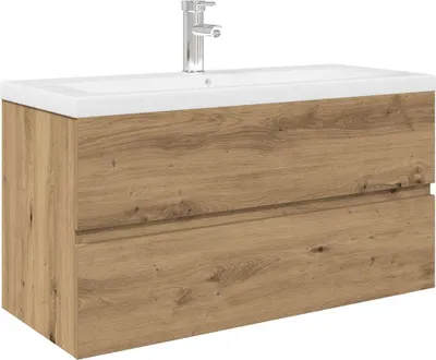 Produktbild von vidaXL Waschbeckenunterschrank mit Einbaubecken und Wasserhahn