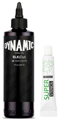 Obrázek produktu pro Profesionální černá barva na tetování - 240 ml
