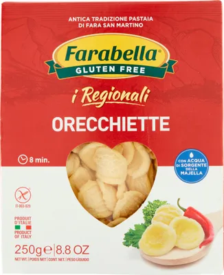 A box of Farabella Orecchiette pasta.