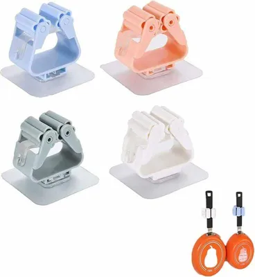 Produktbild von Selbstklebender Wandbesenhalter, 4-teiliges Set, Wandmontage, geeignet für Küche, Garten, Garage und Büro