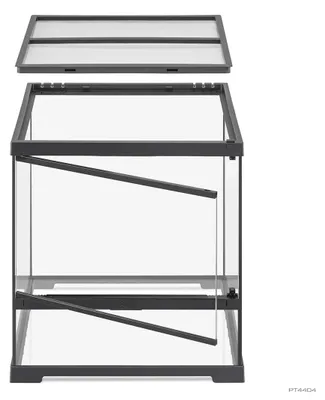 Productafbeelding van Exo Terra Pro Terrarium Zwart | Advanced Natural Terrarium 45×45×45 cm met 3-traps ventilatie
