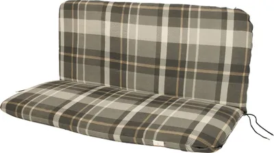 Produktbild von TPFGarden AUFLAGE Nuneaton - Polsterung für 2-sitzer Bank 98x88cm, grau/beige kariert, Bezug: 65% Polyester, 35% Baumwolle, der Bezug ist waschbar. BxTxH: 98x88x7 cm